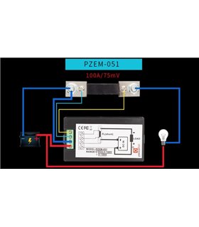 Ваттметр вольтметр амперметр DC 6.5-100V 100A PEACEFAIR PZEM-051 с шунтом (12645)