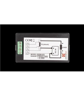 Ваттметр вольтметр амперметр DC 6.5-100V 100A PEACEFAIR PZEM-051 с шунтом (12645)