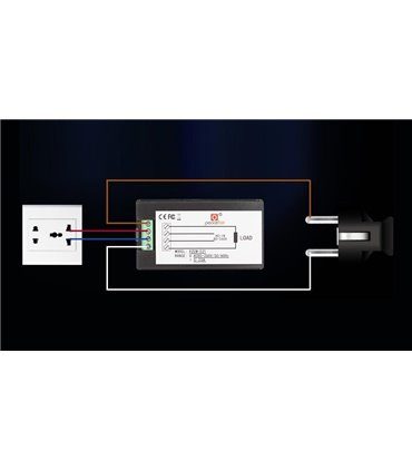 Счетчик электричества ваттметр AC 80-260V 20A PEACEFAIR PZEM-021 (10539)