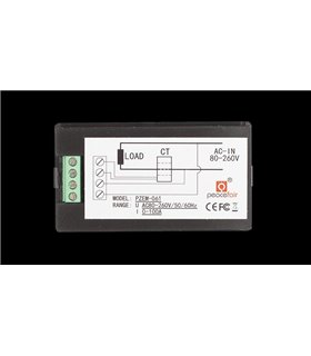 Счетчик электричества ваттметр AC 80-260V 100A SPLIT-CT PEACEFAIR PZEM-061 с шунтом (10730)