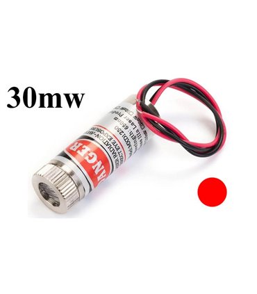 Лазер лазерный модуль с фокусировкой 30mw 3V точка красная 12*35мм (15953)