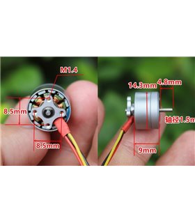 Бесщеточный двигатель 4300KV 1104 для дрона DIY (19090)