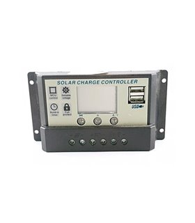 Солнечный контроллер 20A 48V с двумя USB (10286)