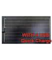Солнечная зарядная станция полугибкая черная 25W Quick Charge 4*USB (18641)