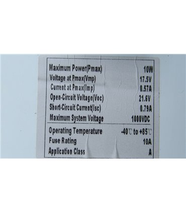 Солнечная панель поликристалл 10W 18V 35*25см (18913)