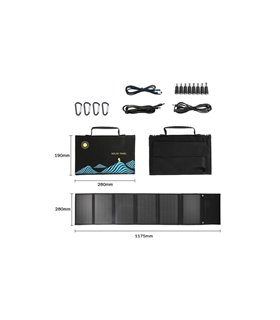 Портативная солнечная панель Solar Bag W50F6 50W 2*USB DC18V (19423)