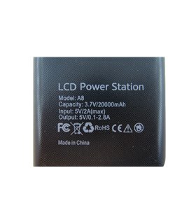 Корпус Power Bank c дисплеем LCD 8*18650 5V 2.8A 2*USB черный (18806)