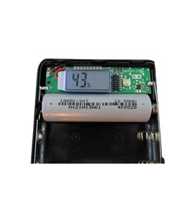 Корпус Power Bank c дисплеем LCD 8*18650 5V 2.8A 2*USB черный (18806)