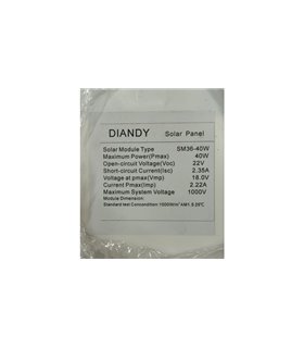Солнечная панель гибкая 40W 18V 750*350мм (17379)