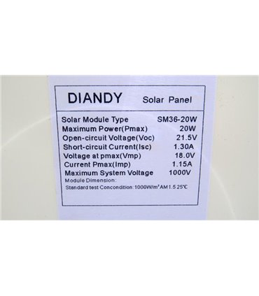 Солнечная панель гибкая 20W 18V 420*340мм (18636)