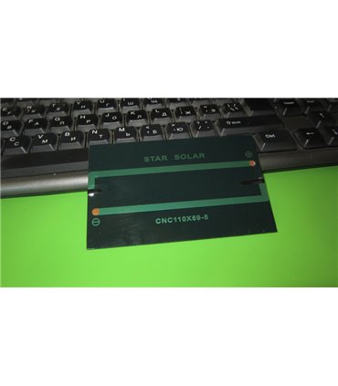 Солнечная панель поликристалл 5V 1.25W CNC110*69 Star Solar (12619)