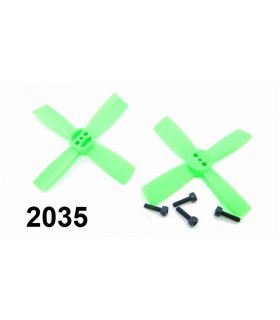 Пропеллеры лопасти квадрокоптера дрона HSKRC 2035 тройные с болтами (14833)