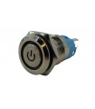 Антивандальная красная кнопка с фиксацией 16мм LED DC12-24V (20956)