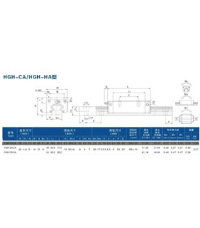 Каретка для направляющей рельсы HGH15CA (16210)
