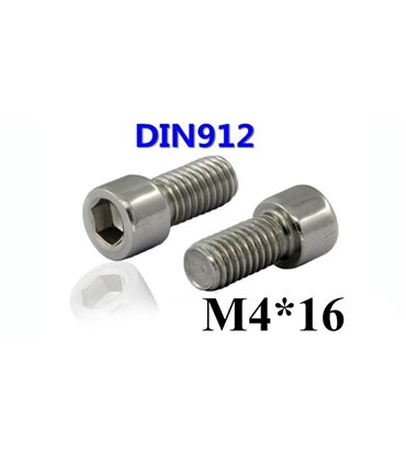 Болт метрический с шестигранной головкой сталь DIN912 M4*16 (16140)