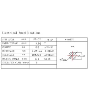 Шаговый двигатель NEMA 42HB34F08AB для 3D-принтера ЧПУ (12107)