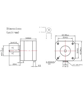 Шаговый двигатель NEMA 42HB34F08AB для 3D-принтера ЧПУ (12107)