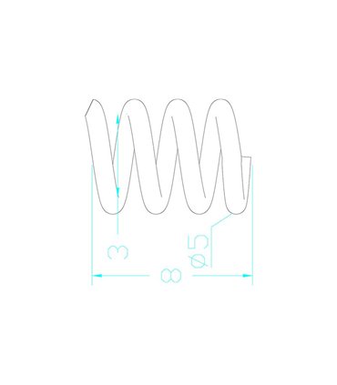 Пружина для стола 3D-принтера 5*8мм MK2B MK3 MK2A (16392)