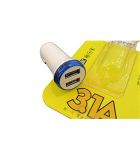 Автомобильное зарядное автозарядка 2*USB 5V 3.1A (15536)