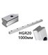 Направляющая рельса HGR20 для фрезерного станка ЧПУ 1м без кареток (15577)