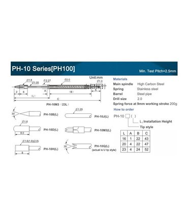 Контактный разъем Pogo Pin Connector PH-10B (16327)