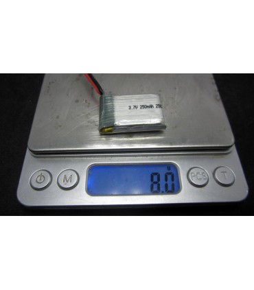 Высокотоковый аккумулятор LiPo 3.7V 25C 702030 250mah 8g (16009)