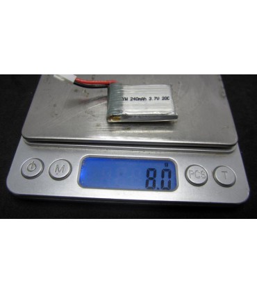Высокотоковый аккумулятор LiPo 3.7V 20C 702030 240mah molex 8g (16008)