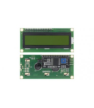 Дисплей 1602 5V зеленый экран с интерфейсной шиной IIC I2C (17648)