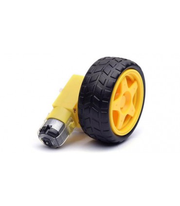 Мотор редуктор с колесом для проэктов Arduino (12075)