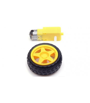 Мотор редуктор с колесом для проэктов Arduino (12075)