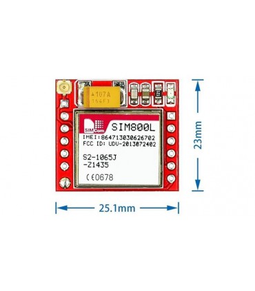 Модуль SIM800L плата адаптер GPRS GSM microSIM (17627)