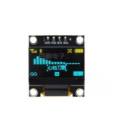 Дисплей OLED 0.96-дюймовый i2c желто-синий однокристальный (17239)