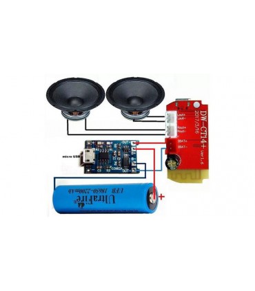 Аудио Bluetooth модуль DW-CT14 со стерео усилителем 2*3W (16405)
