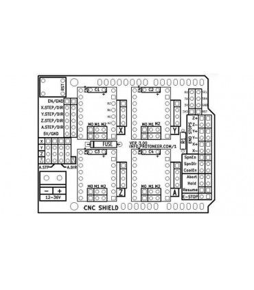 Плата расширения A4988 3D CNC Shield v3.0 Arduino (11549)