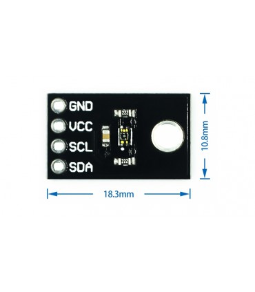 Плата модуля датчика освещенности VEML6075 UVA UVB I2C 1.7-3.6V (17463)