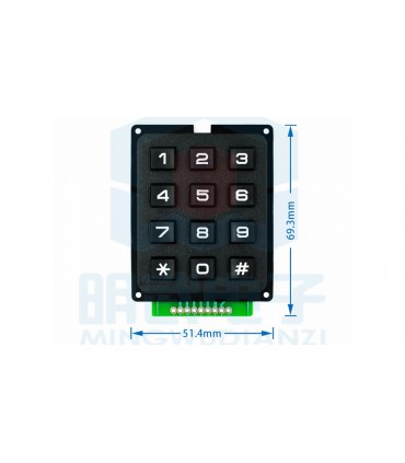 Матричная клавиатура MCU 4*3 12-клавишный модуль клавиатуры (17532)