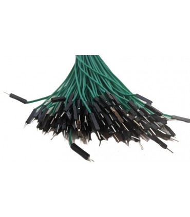 Кабель жгут Dupont силикон 30см папа зеленый 1шт (19405)