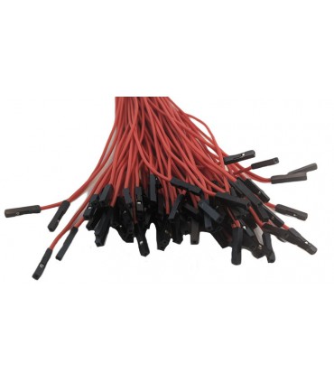 Кабель жгут Dupont силикон 30см мама мама красный 1шт (19399)
