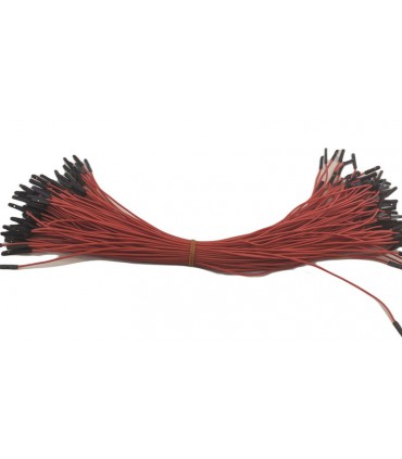 Кабель жгут Dupont силикон 30см мама мама красный 1шт (19399)