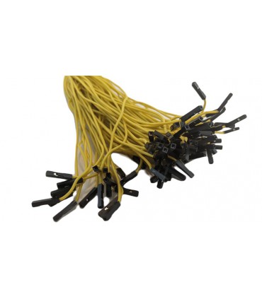 Кабель жгут Dupont силикон 30см мама мама желтый 1шт (19406)