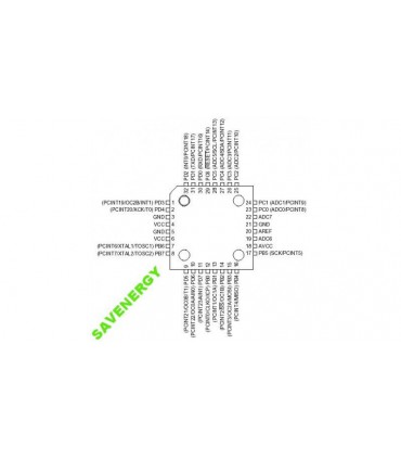 Микросхема Atmega 168PA-AU (10017)