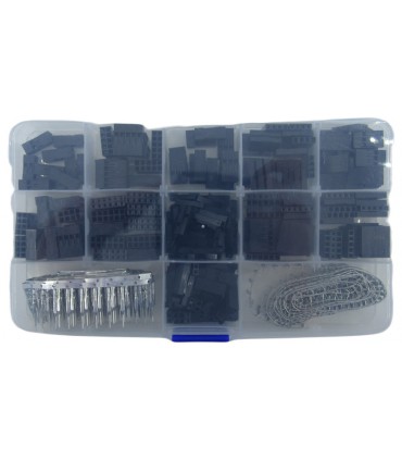 Комплект соединительных дюпонов с клеммами Dupont 2.54mm 620штук (18949)