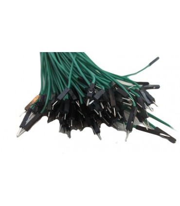 Кабель жгут Dupont силикон 30см папа мама зеленый 1шт (19404)