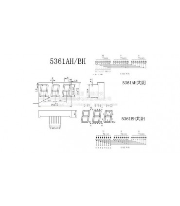Цифровой индикатор F5361AH общий анод (16180)