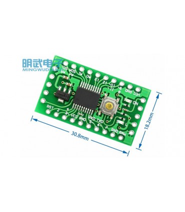 Плата контроллер LGT8F328P-SSOP20 MiniEVB аналог Arduino PRO MINI BTE17-13 5V (16837)