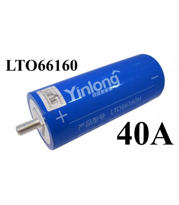 Аккумулятор литий титанат Yinlong Lito Lto 66160 40Ah 25000 циклов 10C 0.6...1mR (17604)