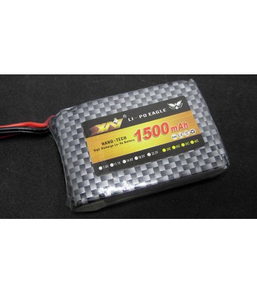 Аккумулятор квадрокоптера LiPo 7.4V 70C 1500mah 2S JST 98г 65*43*16мм (16026)