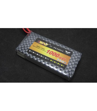 Аккумулятор квадрокоптера LiPo 7.4V 70C 1000mah 2S JST 62г 70*34*13мм (16028)