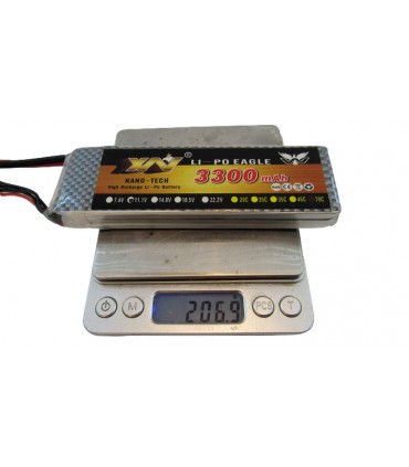 Аккумулятор квадрокоптера LiPo 11.1V 70C 3300mah 3S XT60 207г 135*43*18.5мм (16023)