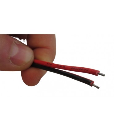 Штекер черный с кабелем DC папа 5.5*2.1мм 0.75мм 15см (18197)